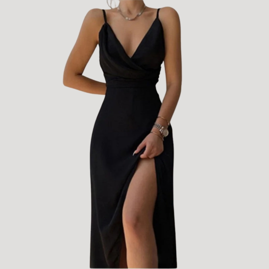 Elegant Ladies Long Slit Maxi Dress