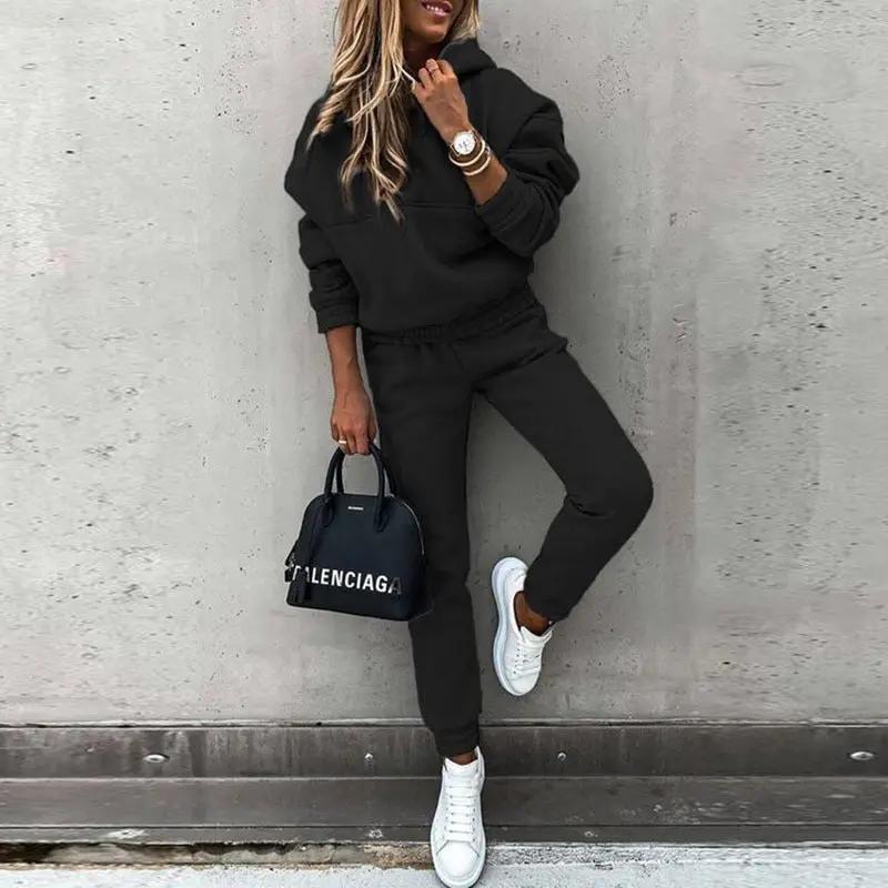 Women's Hoodie Jogger Set Soft Comfortable - VibreMode