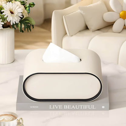 Luxury Pu Leather Tissue Holder