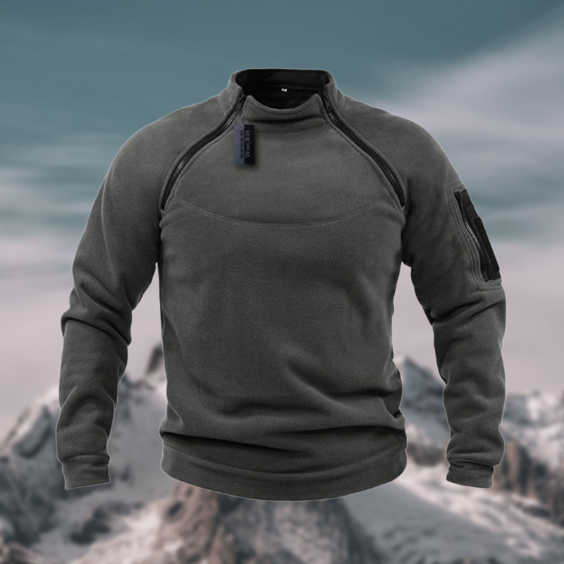 Men's Tactical Fleece Jacket High Neck Half Zip