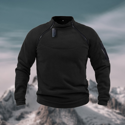 Men's Tactical Fleece Jacket High Neck Half Zip