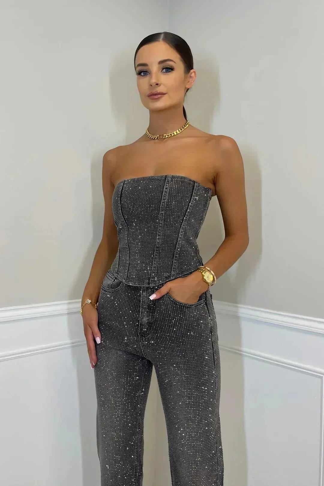 Women's Strapless Jumpsuit