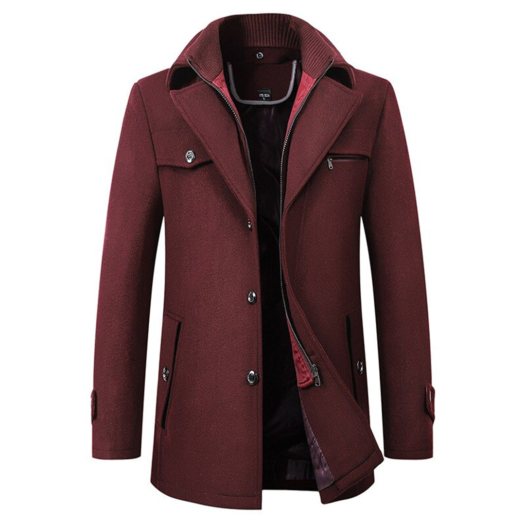 Wool Blend Men's Overcoat