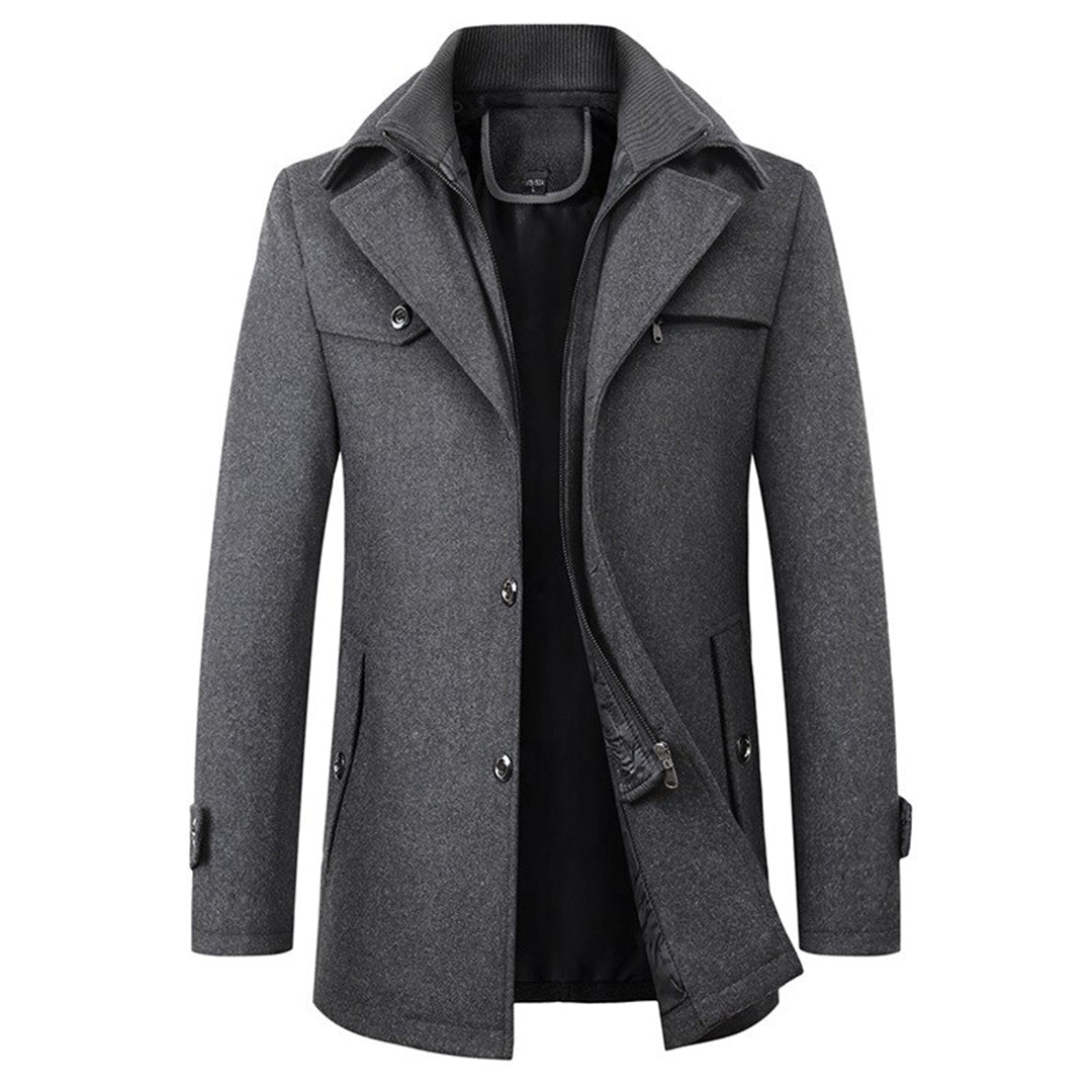 Wool Blend Men's Overcoat