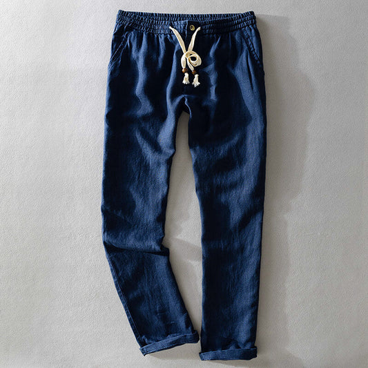 Relaxed Fit Lightweight Linen Pants - VibreMode