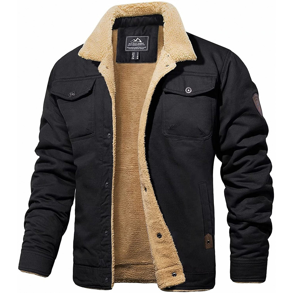 Men's Insulated Fleece Lined Parka Coat - VibreMode