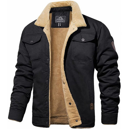Men's Insulated Fleece Lined Parka Coat - VibreMode
