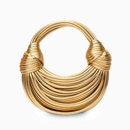 Women's Woven Handbag Knot Detail