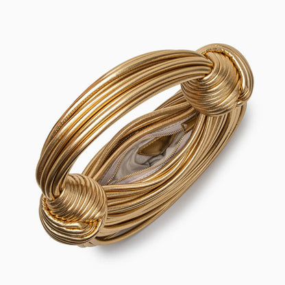 Women's Woven Handbag Knot Detail