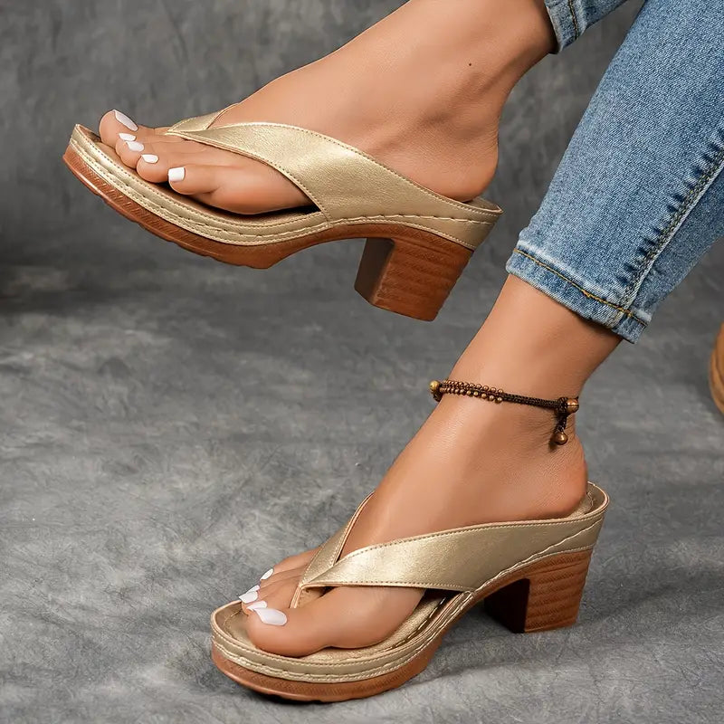 Red Ladies Comfortable Flat Flip Flop Sandals