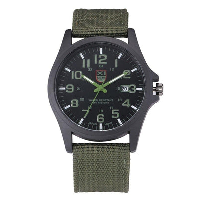 Military Style Watch Illuminated Dial