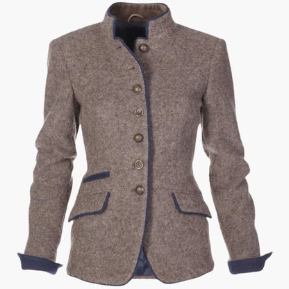 Women's Blazer Lapel Collar Button Front