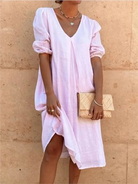 Women's Elegant Midi Dress Casual Summer