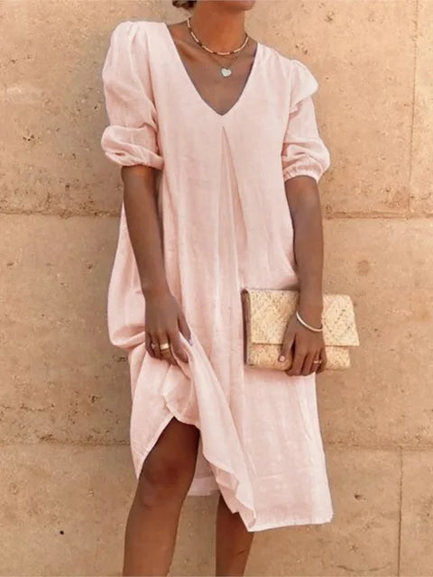 Women's Elegant Midi Dress Casual Summer