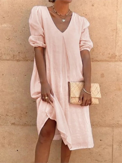 Women's Elegant Midi Dress Casual Summer