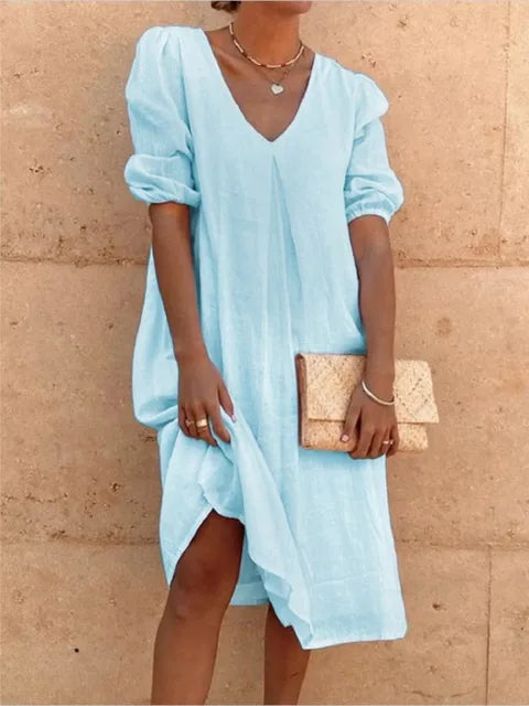 Women's Elegant Midi Dress Casual Summer
