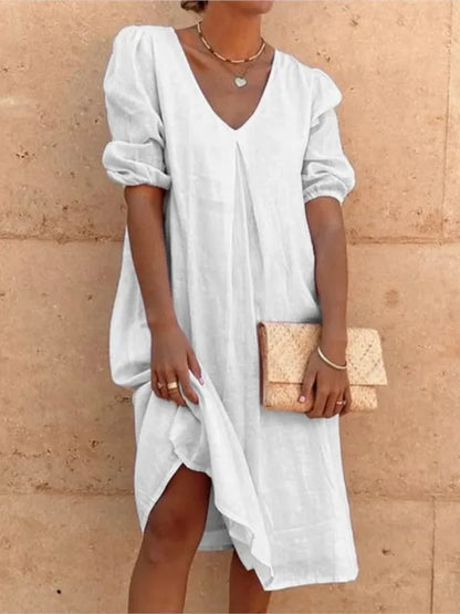 Women's Elegant Midi Dress Casual Summer