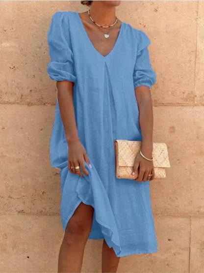 Women's Elegant Midi Dress Casual Summer