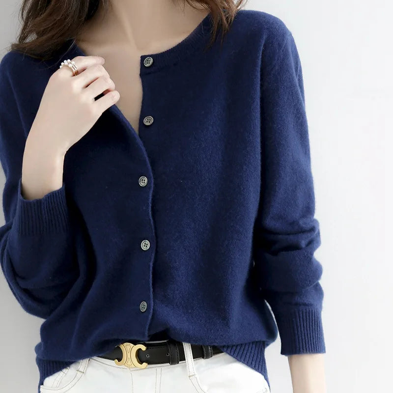 Women's Soft Button Cardigan
