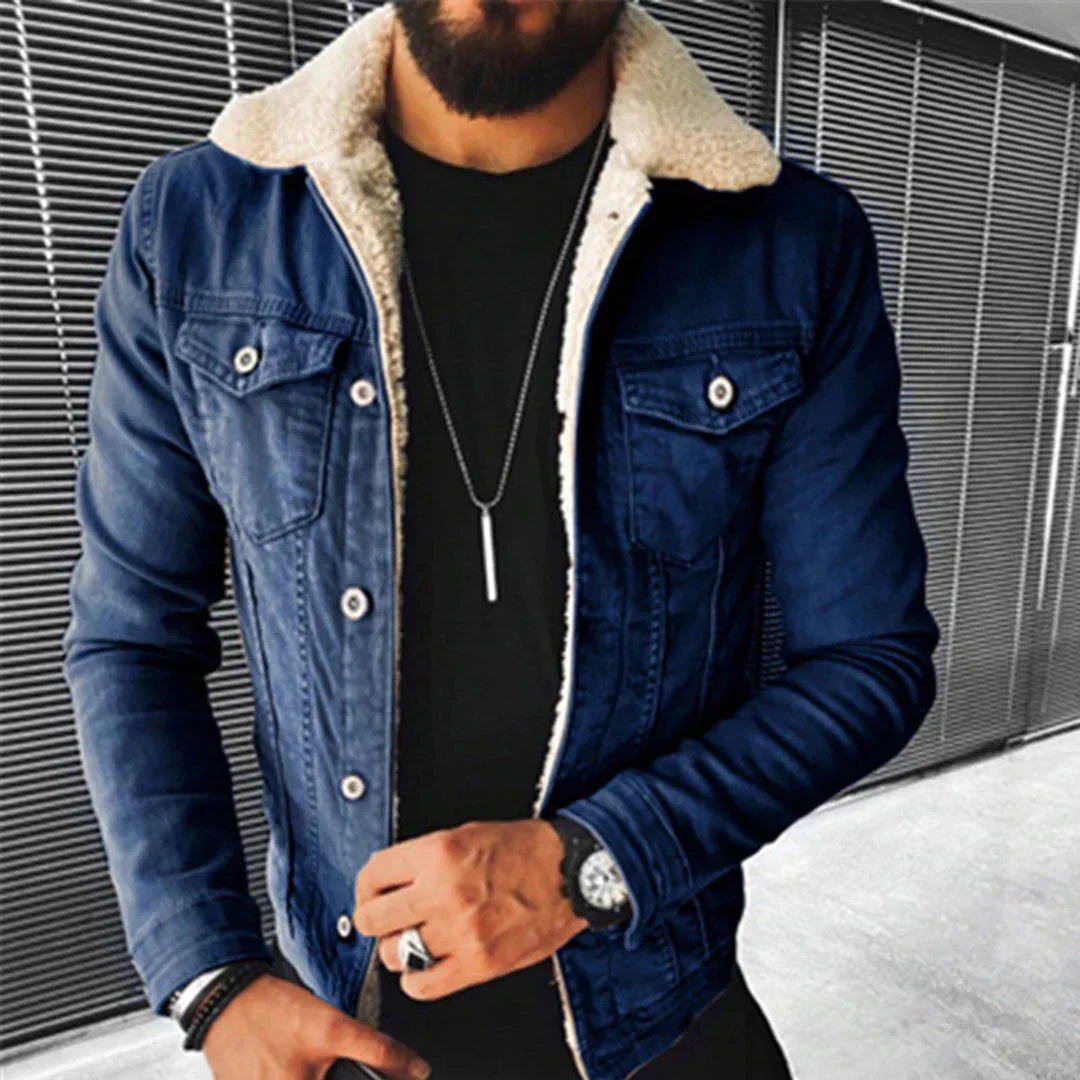 Men's Classic Denim Jacket Blue - VibreMode