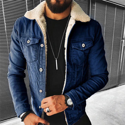 Men's Classic Denim Jacket Blue - VibreMode