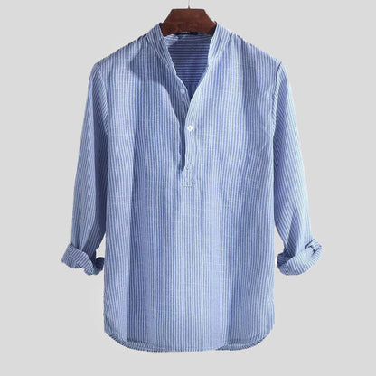 Men's Classic Henley Shirt Breathable