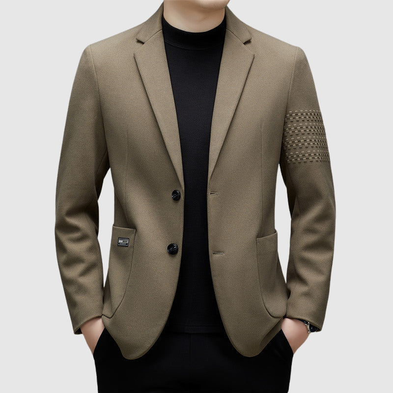 Men's Elegant Jacket Wool Stylish Black - VibreMode