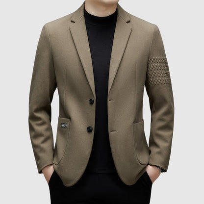 Men's Elegant Jacket Wool Stylish Black - VibreMode