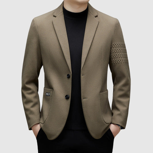 Men's Elegant Jacket Wool Stylish Black - VibreMode