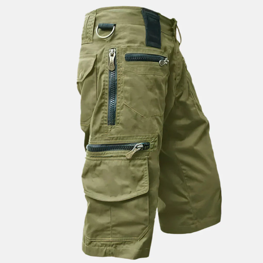 Men's Cargo Shorts Knee-Length Cotton