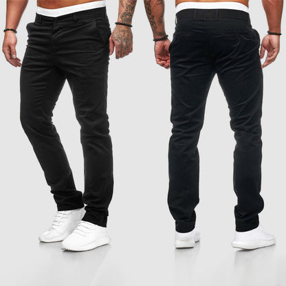 Men's Slim Fit Straight Leg Casual Pants