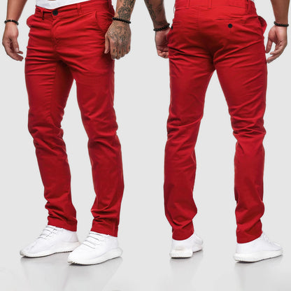 Men's Slim Fit Straight Leg Casual Pants