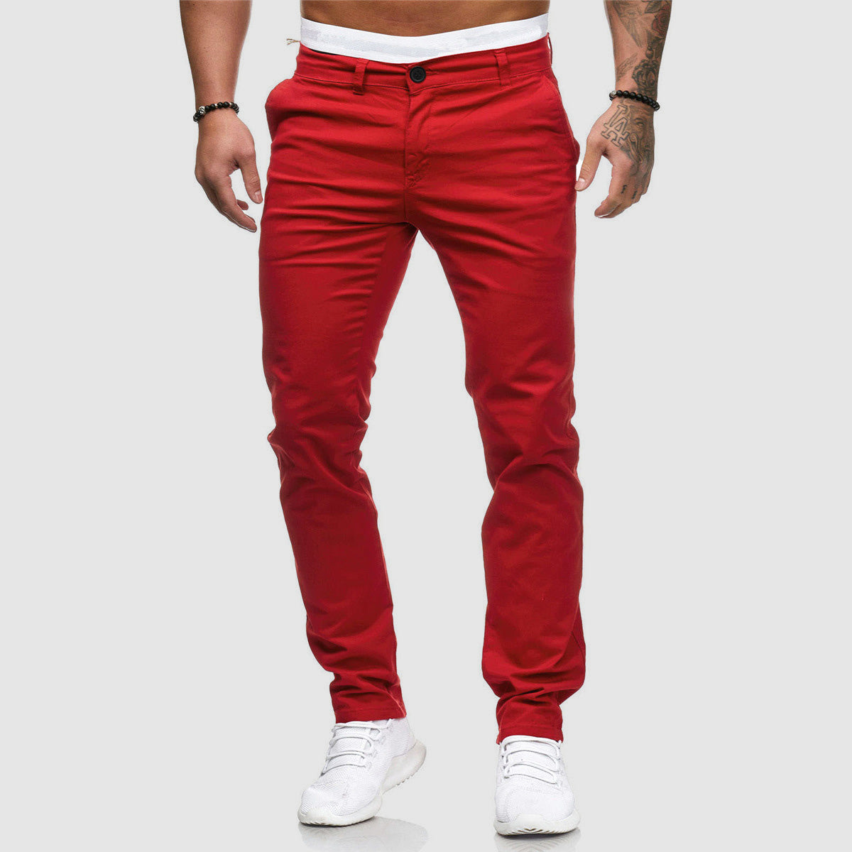 Men's Slim Fit Straight Leg Casual Pants