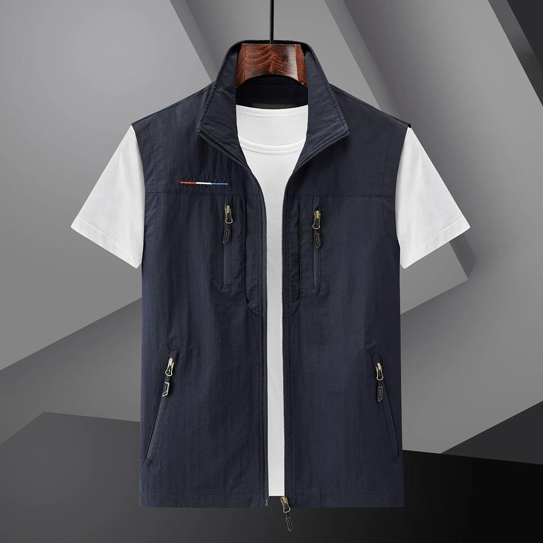 Men's Travel Vest Multi-Pocket Cotton Summer - VibreMode