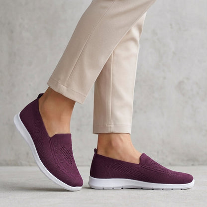 Slip-On Knit Mesh Walking Shoes Cushioned Comfort Fit