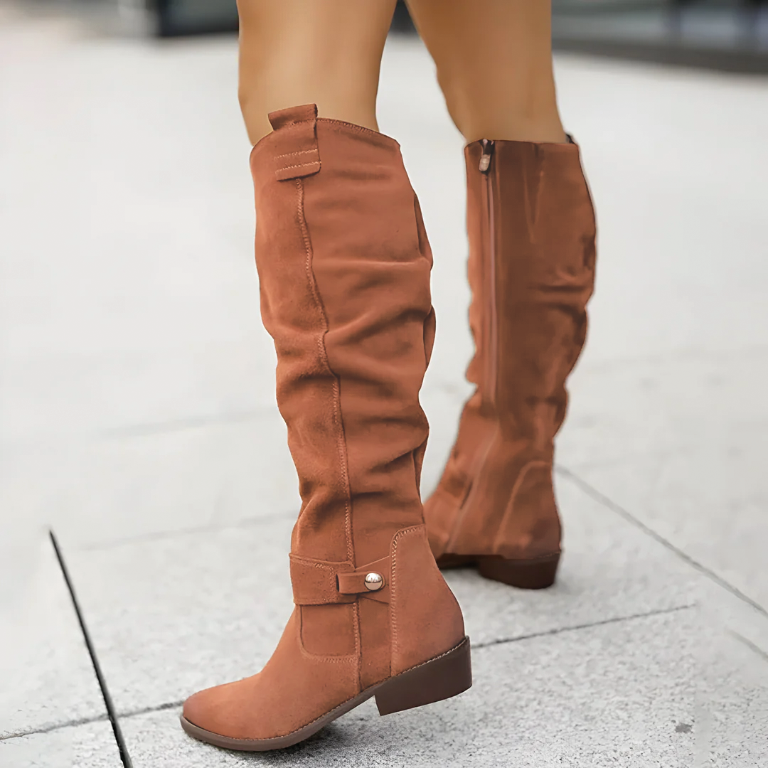 Luxurious Leather Tall Riding Boots - VibreMode