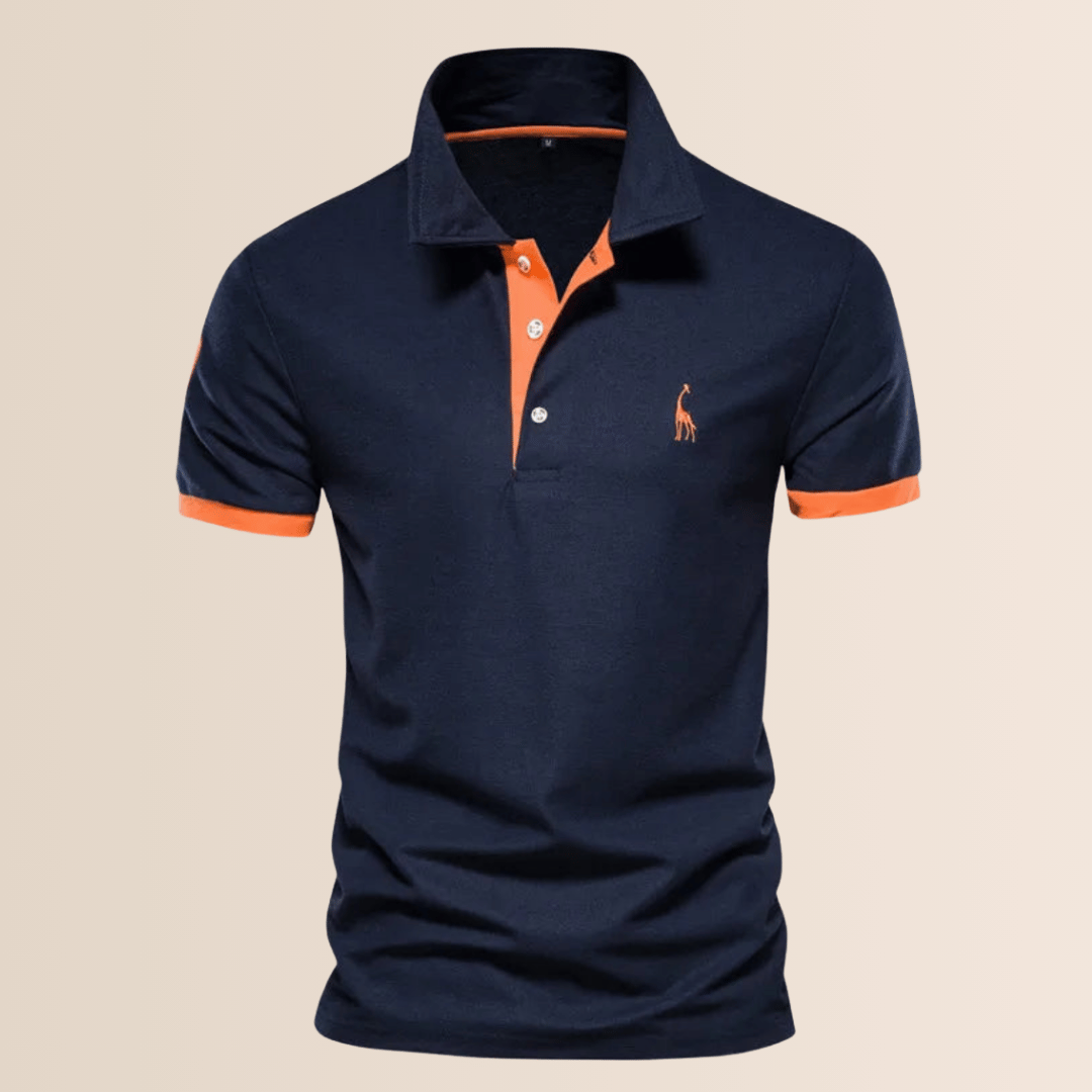 Men's Cotton Polo Shirt Stand Collar
