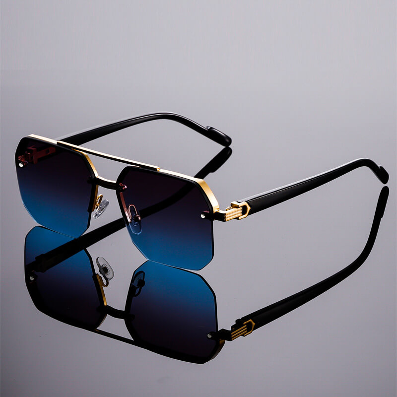 Classic Half Frame Retro Sunglasses - VibreMode