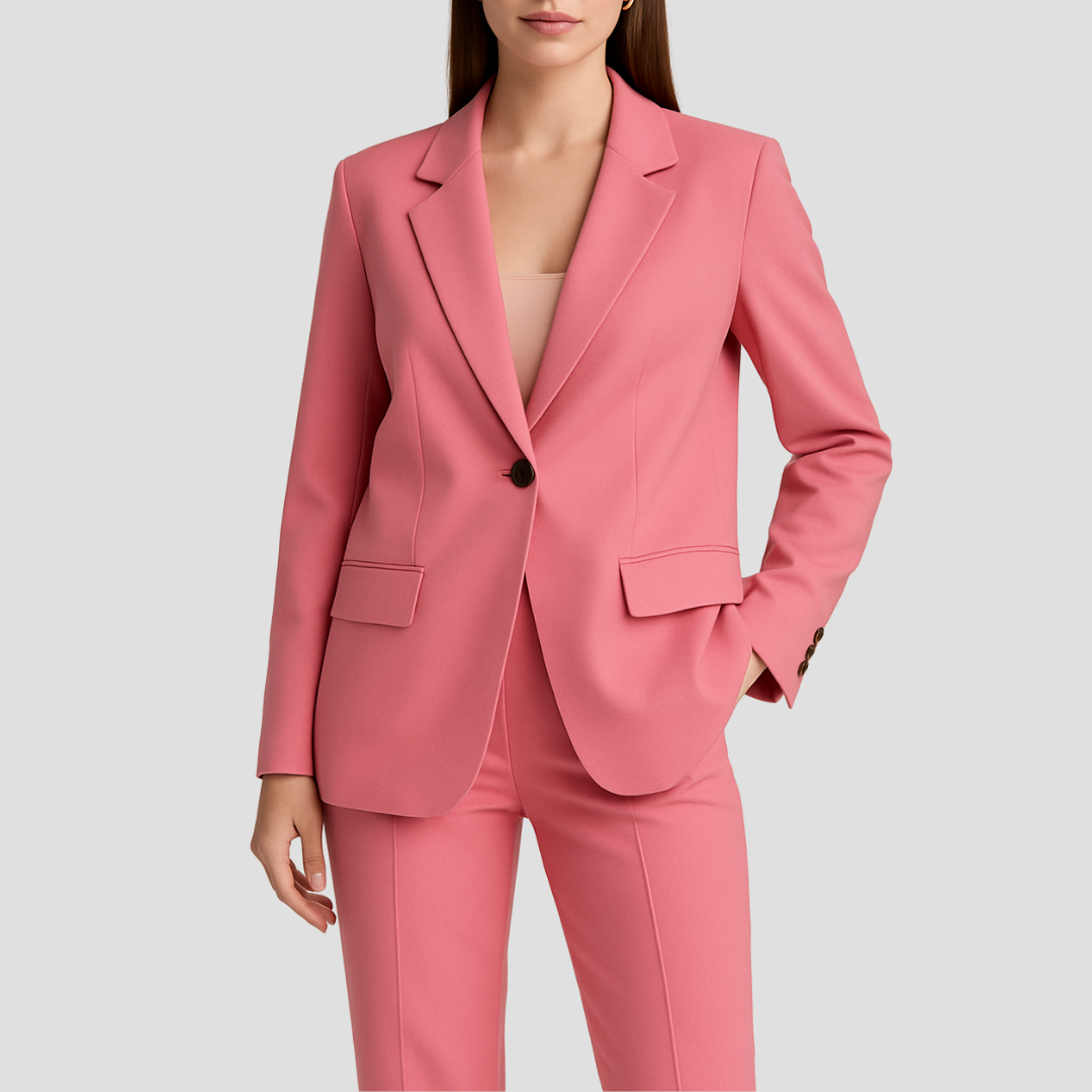 Classic Women's 2 Piece Suit with Long Jacket