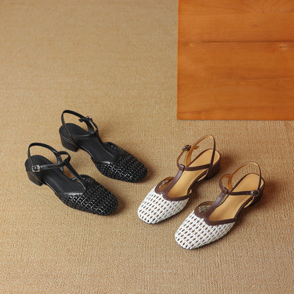Twisted Woven High Heels