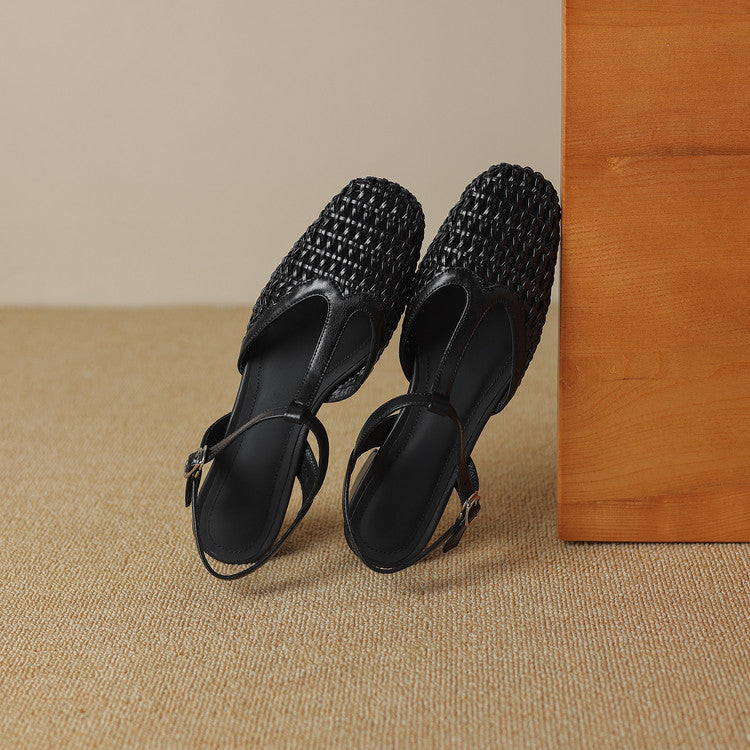 Twisted Woven High Heels