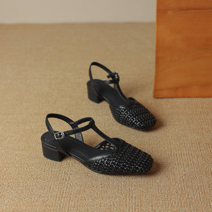Twisted Woven High Heels