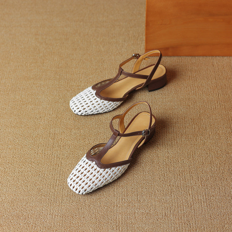 Twisted Woven High Heels