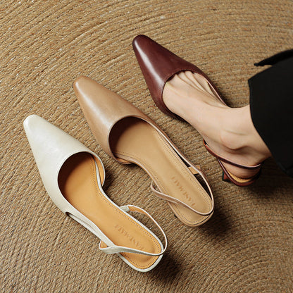 Real Leather High Heel Shoes