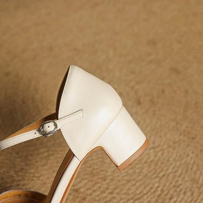Luxurious Real Leather High Heels