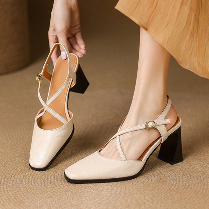 Authentic Leather High Heel Shoes