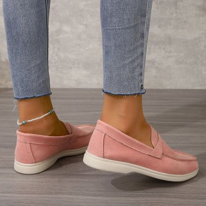 Brown Leather Slip On Shoes