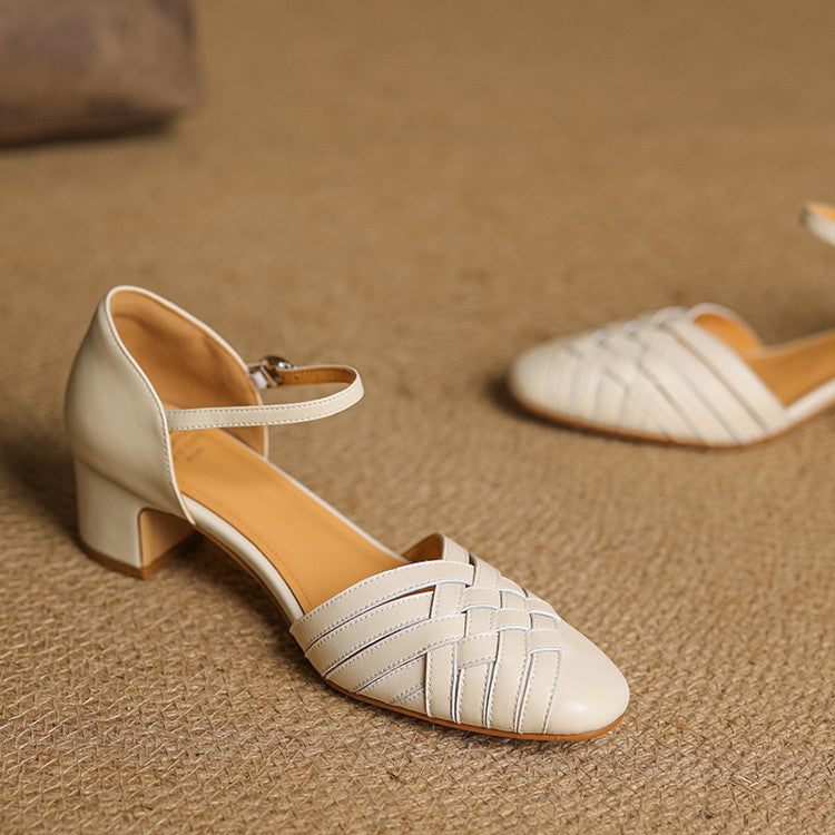 Luxurious Real Leather High Heels