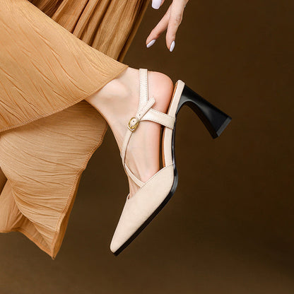 Authentic Leather High Heel Shoes