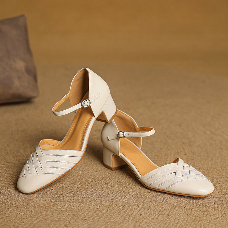 Luxurious Real Leather High Heels
